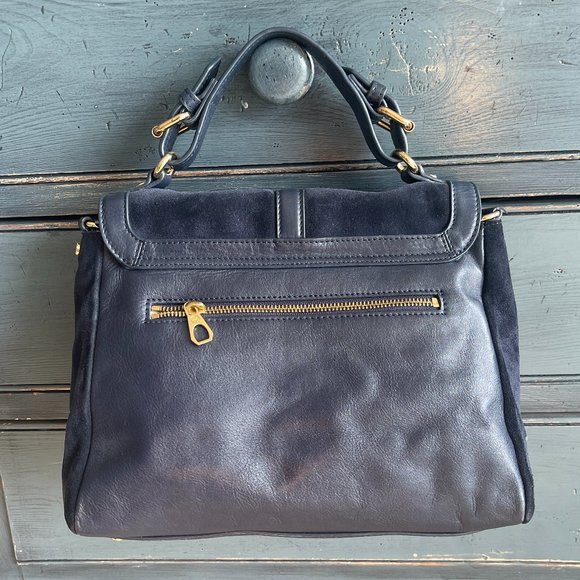 Tory Burch Medium Navy Satchel - Picture 4 of 15